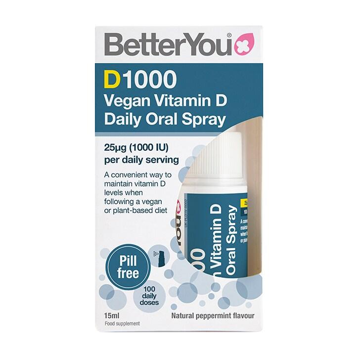 BetterYou Dlux Vegan Vitamin D Daily Oral Spray 1000IU 15ml - BeesActive Australia