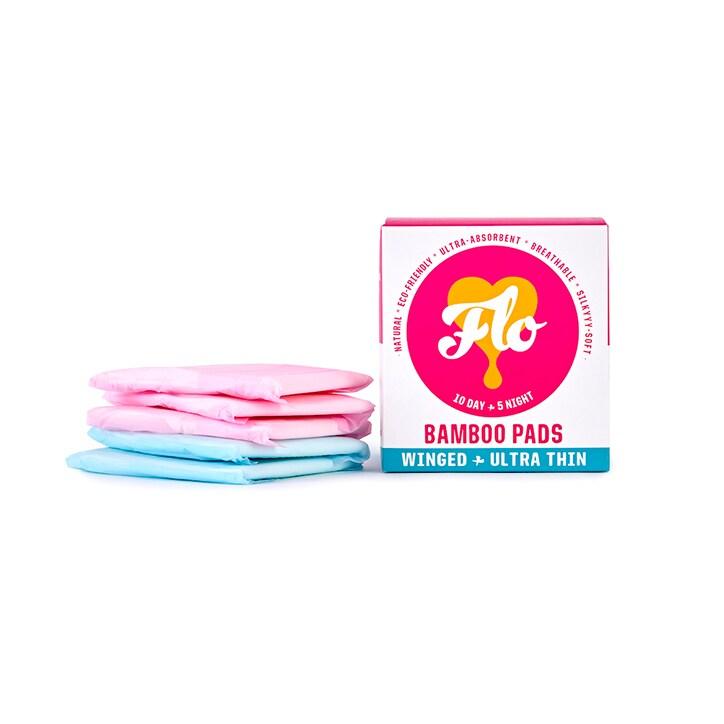Flo Bamboo Pads - Day/Night Combo 15 pack - BeesActive Australia