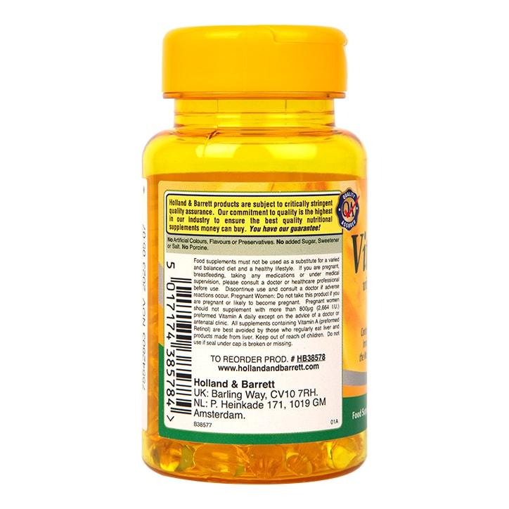 Holland & Barrett Vitamin A 3300 I.U Softgel 100 Softgel Capsules - BeesActive Australia