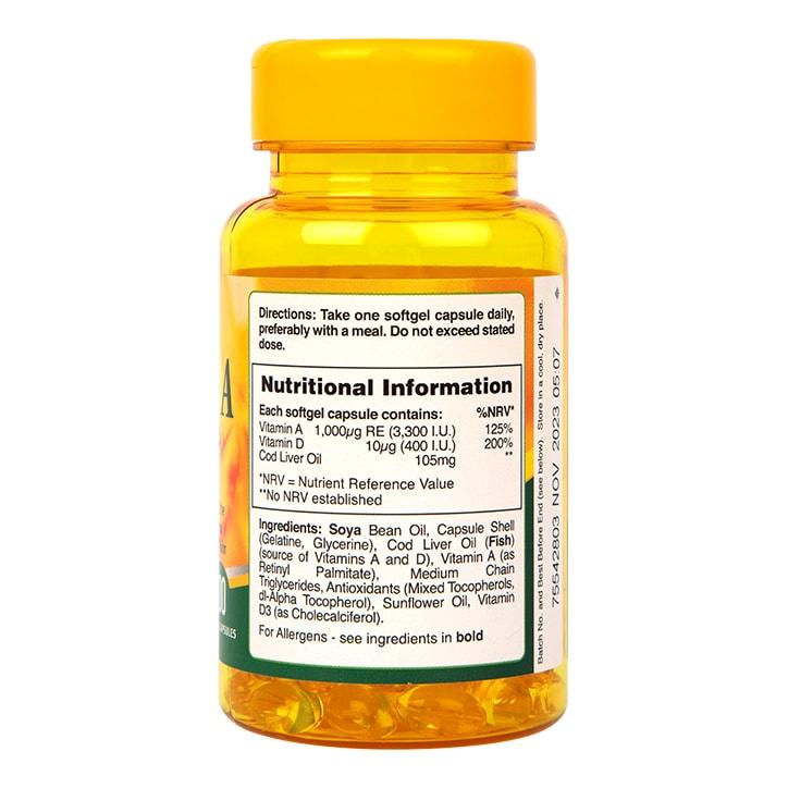 Holland & Barrett Vitamin A 3300 I.U Softgel 100 Softgel Capsules - BeesActive Australia