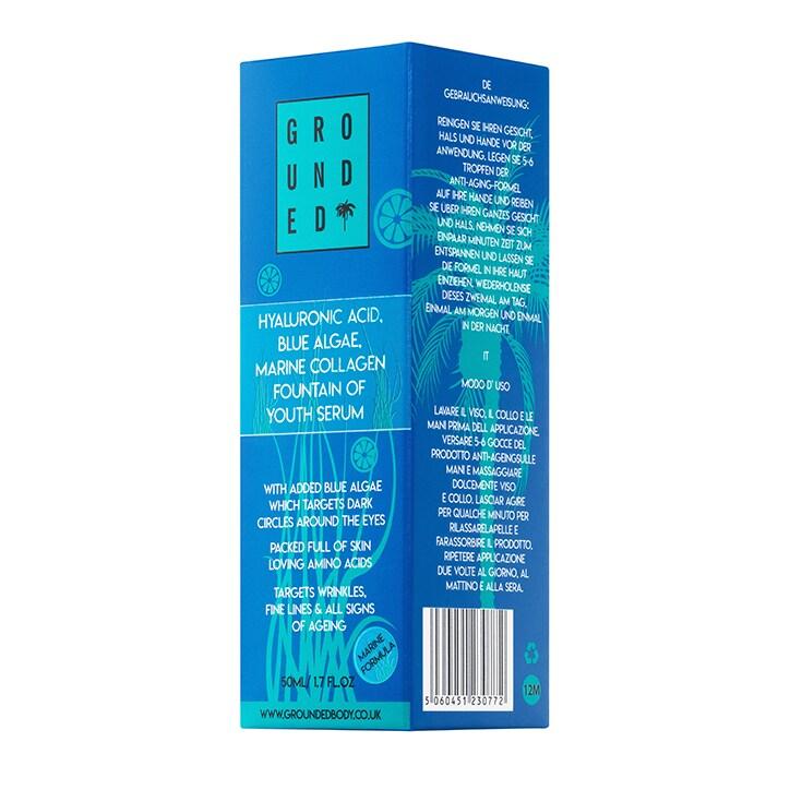 Grounded Hyaluronic Acid Blue Algae Facial Serum 50ml - BeesActive Australia