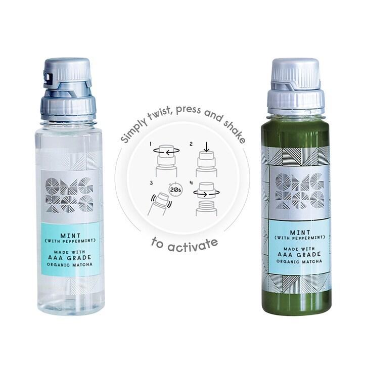 OMGTea Iced Matcha Mint Tea - AAA Grade Organic 250ml - BeesActive Australia