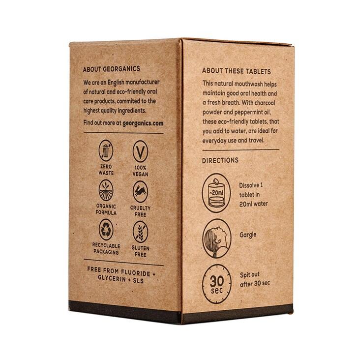 Georganics Toothpaste Tablets - Activated Charcoal 120 tablets - BeesActive Australia