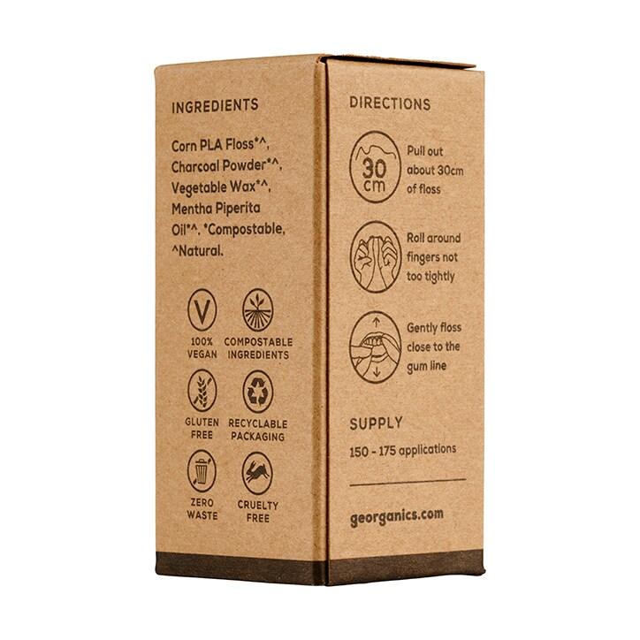 Georganics Natural Floss - Charcoal - BeesActive Australia