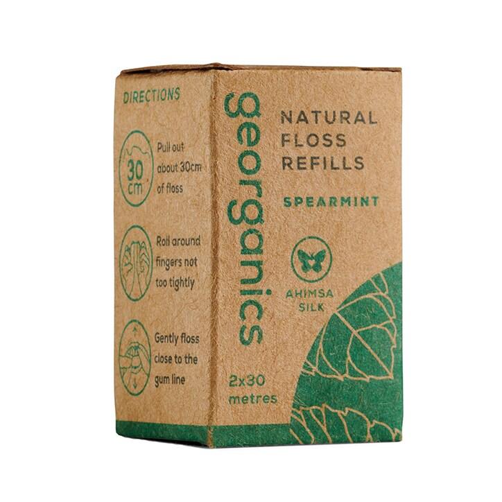 Georganics Natural Floss Refill - Silk Spearmint - BeesActive Australia