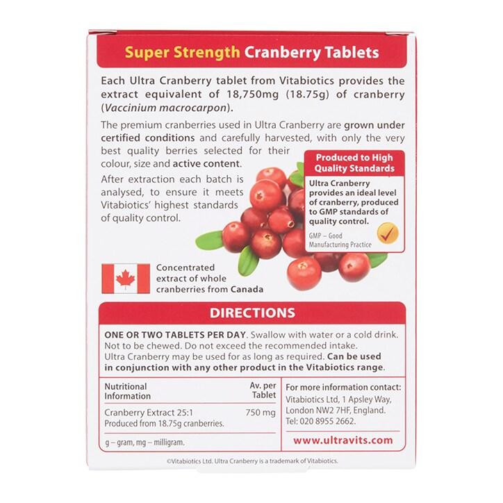 Vitabiotics Ultra Cranberry 750mg 30 Tablets - BeesActive Australia
