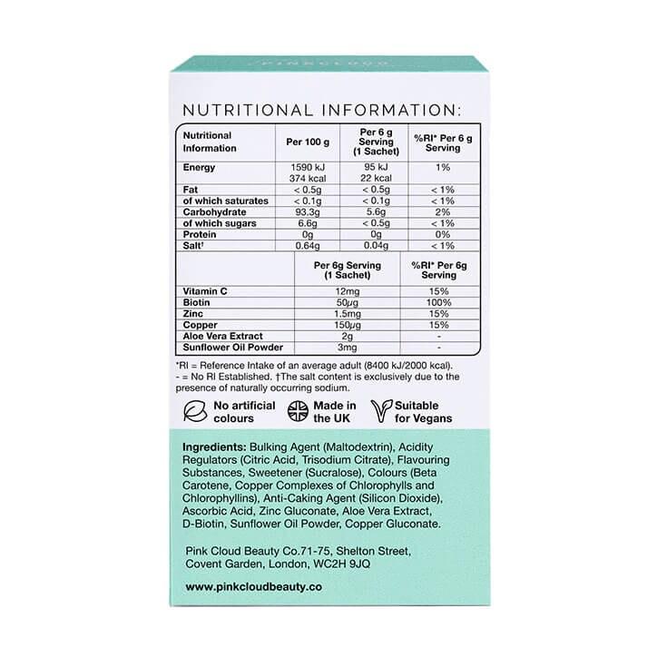 Pink Cloud Hair Drinkable Vitamins Lime & Mint Flavour 7 Sachets - BeesActive Australia