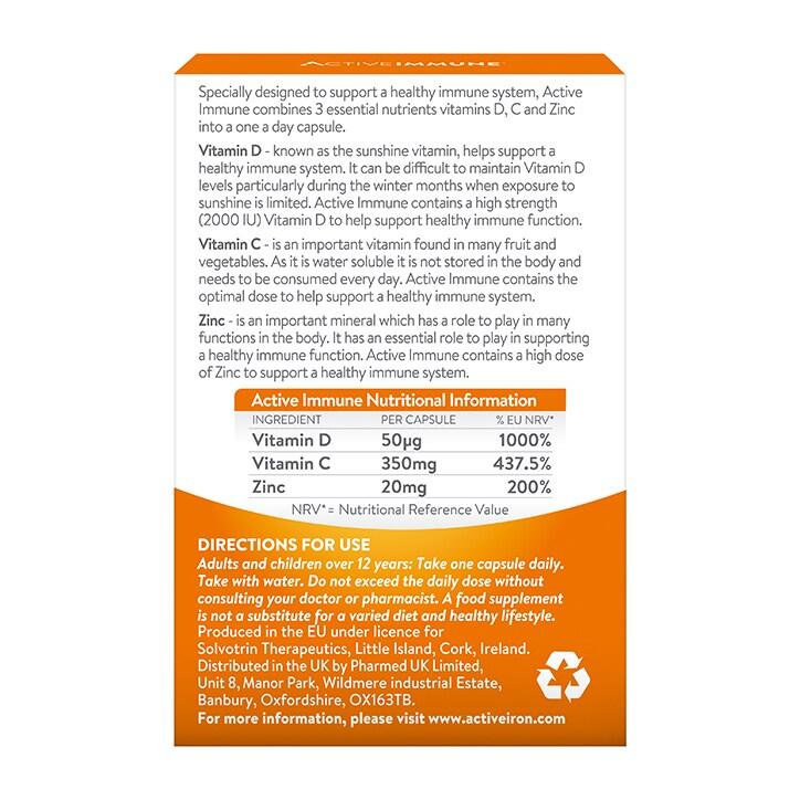Active Immune immunity Boost Daily 30 Capsules - BeesActive Australia