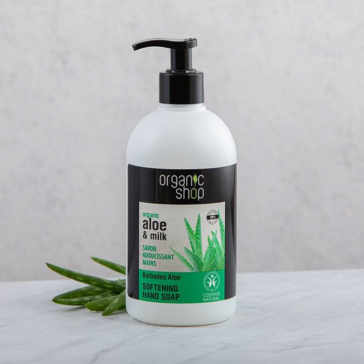 Organic Shop Softening Barbados Aloe Hand Soap 500ml - BeesActive Australia