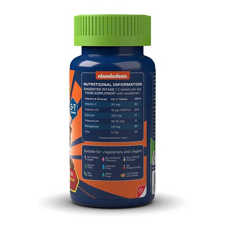 PAW Patrol Nickelodeon Bones & Teeth Apple & Blackcurrant 60 Chewables - BeesActive Australia