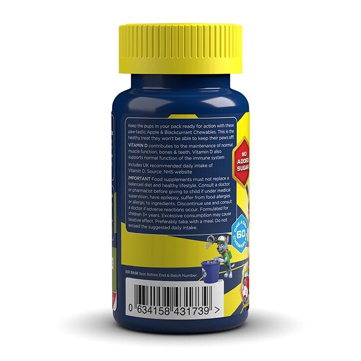 PAW Patrol Nickelodeon Vitamin D Apple & Blackcurrant 60 Chewables - BeesActive Australia