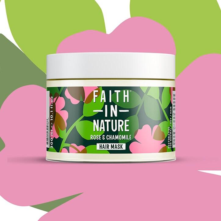 Faith in Nature Rose & Chamomile Hair Mask 300ml - BeesActive Australia