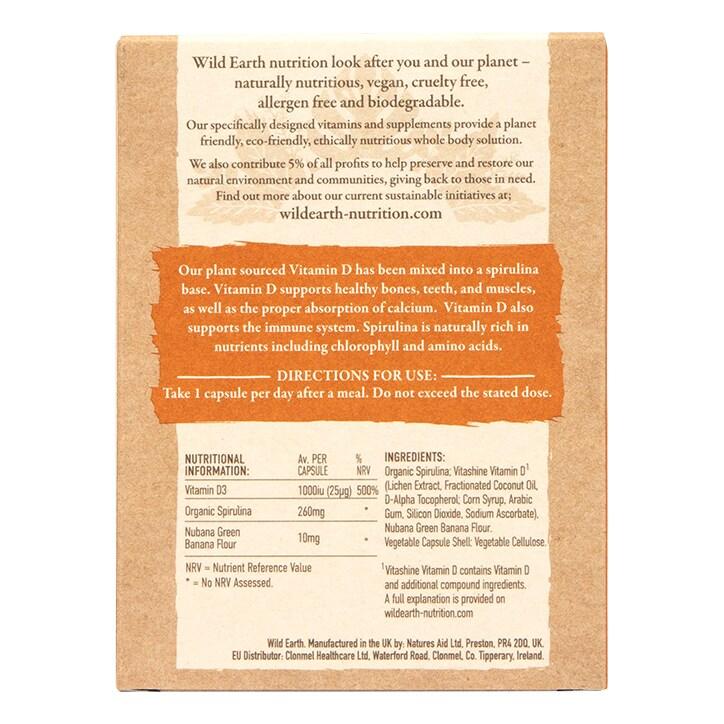 Wild Earth Vitamin D3 30 Capsules - BeesActive Australia
