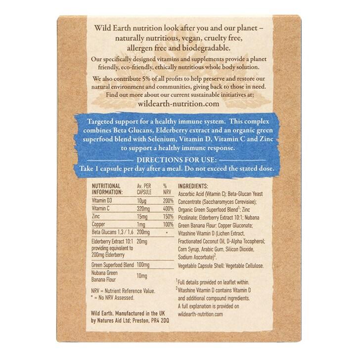 Wild Earth Immune Support Complex 30 Capsules - BeesActive Australia