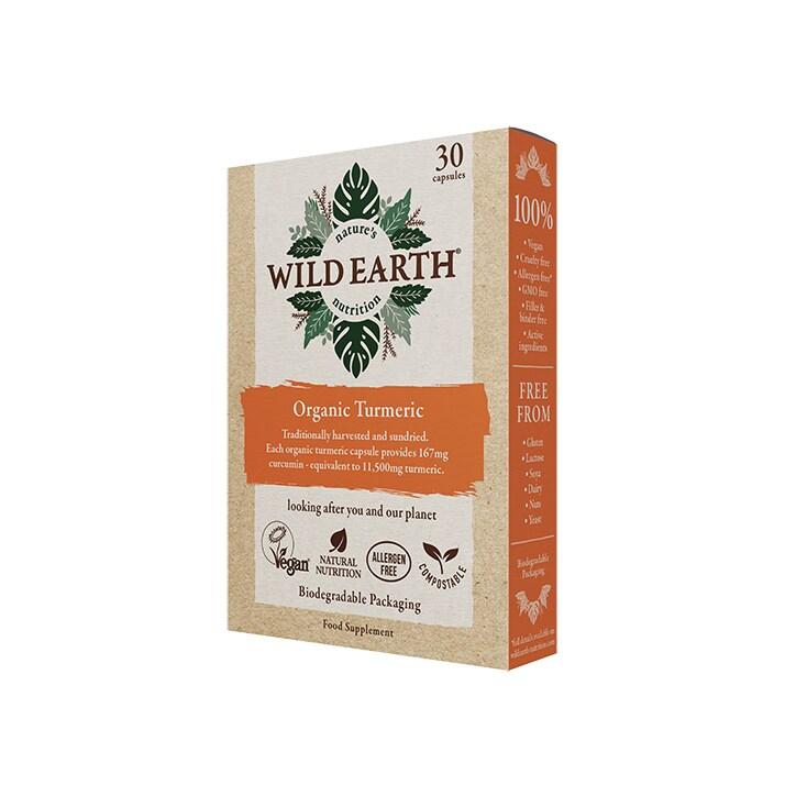 Wild Earth Organic Turmeric 30 Capsules - BeesActive Australia