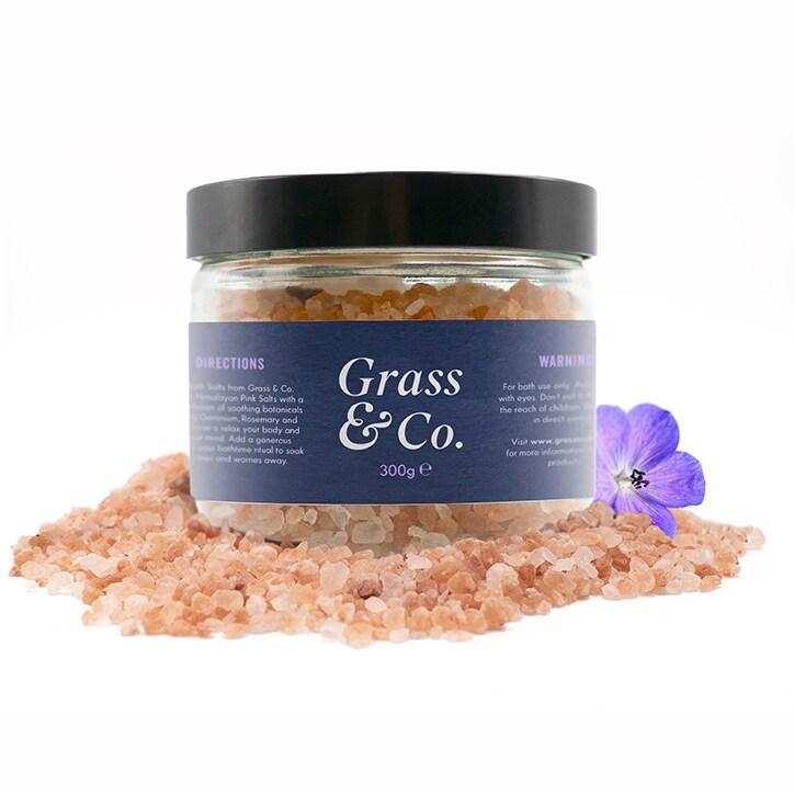 Grass & Co REST Himalayan Bath Salts with Geranium, Rosemary and Frankincense 300g - BeesActive Australia