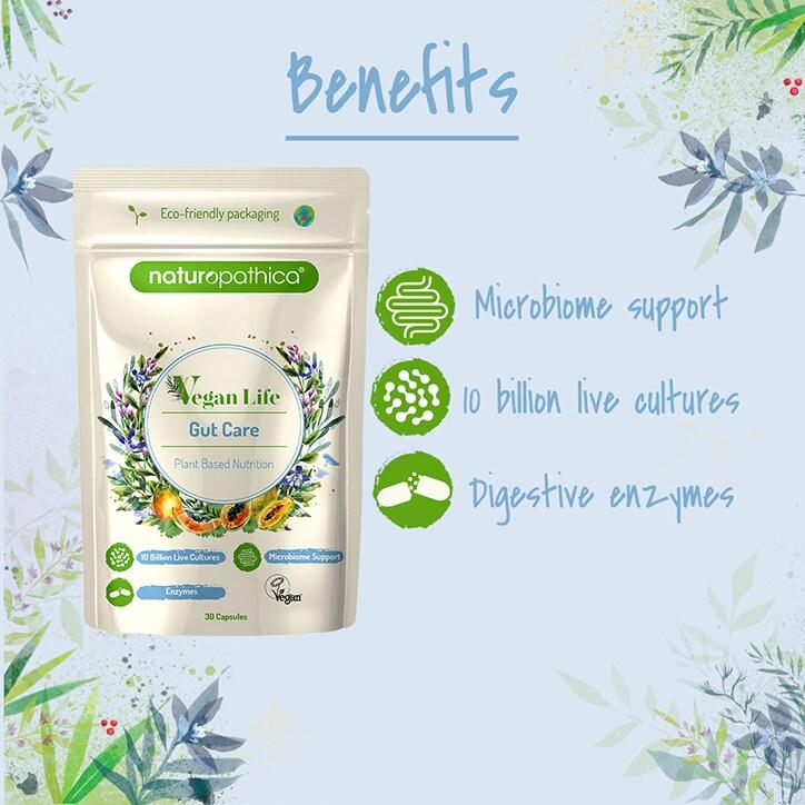Naturopathica Vegan Life Gut Care 30 Capsules - BeesActive Australia