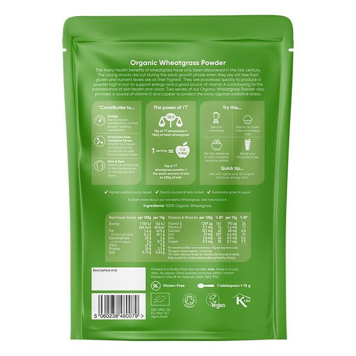 Naturya Organic Wheatgrass Powder 200g - BeesActive Australia