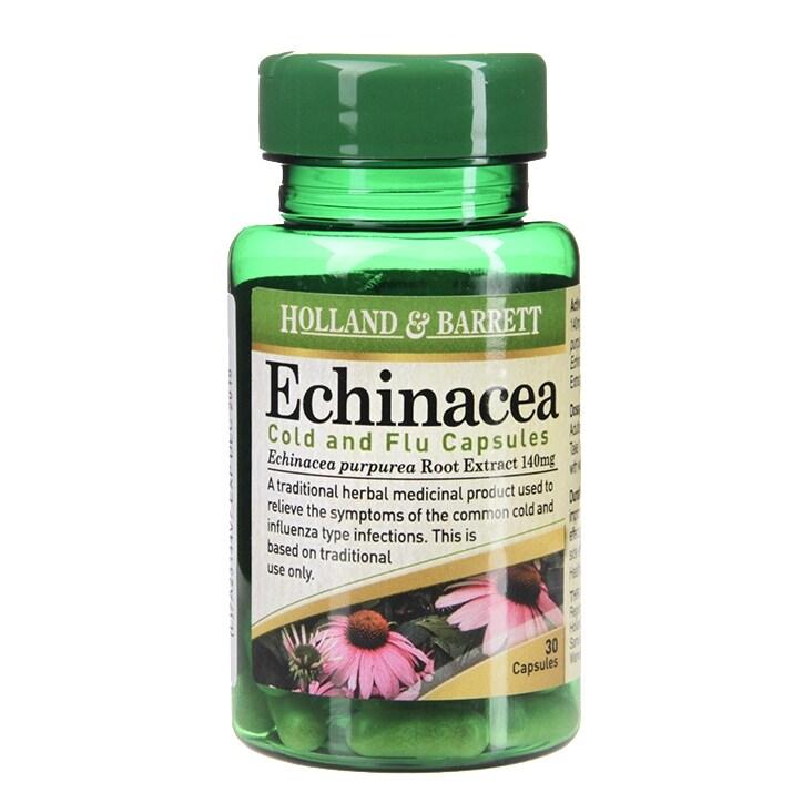 Holland & Barrett Echinacea Cold & Flu 60 Capsules 140mg - BeesActive Australia