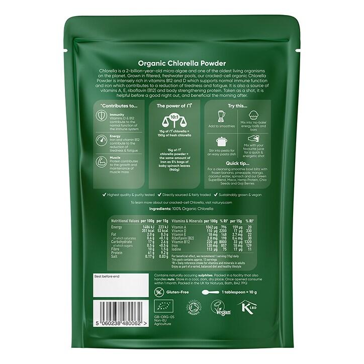 Naturya Organic Chlorella Powder 200g - BeesActive Australia