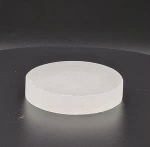 Selenite Charging Round Disc Crystal Charging Plate Selenite Slice Charging Plate Charge Crystals (10 cm) 10 cm - BeesActive Australia