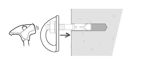 ISOP Climbing Anchor Bolt 2 Set - Expansion Bolt and Hanger FIXE 1 Rock Climbing - Usable for Fire Escape Rope Ladders - BeesActive Australia