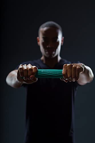 THERABAND Resistance FlexBar for Men and Women, Strength, Grip and Elbow Training and Pain Relief, Home Gym Equipment, Advance Level, Green - BeesActive Australia