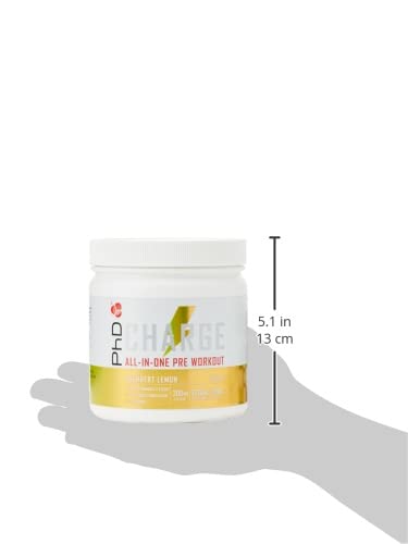 PhD, High Stimulant, Preworkout Powder with added Creatine to Charge your Workouts, Sherbert Lemon Flavour, 300g 300 g (Pack of 1) - BeesActive Australia