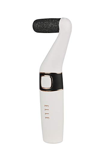 Elle Electric Foot File, 360 Rolling Buffer, Removes Dry Skin & Calluses Safely, Lightweight Perfect Travel Size, Includes Cleaning Brush, White - BeesActive Australia