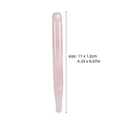 Natural Stone Acupressure Stick Crystal Stick Chopsticks Acupuncture Sticks Special Experience, 12 cm(rose quartz) Rose Quartz - BeesActive Australia