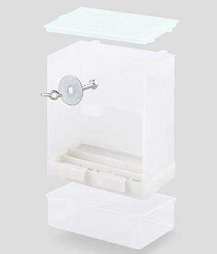 Parrot Automatic Feeder,No-Mess Bird Feeder,Cage Accessories for Budgerigar Canary Cockatiel Finch Parakeet Seed Food Container by Old Tjikko Screw-Fixed Bird Feeder - BeesActive Australia