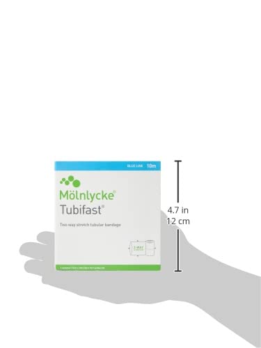 Tubifast 2438 Bandage Tubular Elasticated Viscose 10 m Roll, Large, Blue Line, 7.5 cm - BeesActive Australia