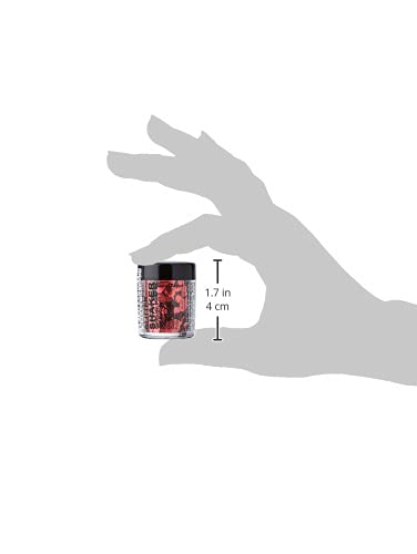 Stargazer Chunky Glitter Shaker, Red. Cosmetic glitter for use on the eyes, lips, face, body, hair and nails. - BeesActive Australia