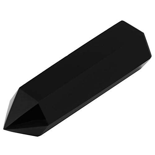 Fdit Obsidian Clear Quartz Crystal Points Healing Crystal Point Wand Tumbled Polished Gemstone for Reiki Chakra Meditation Therapy Deco - BeesActive Australia