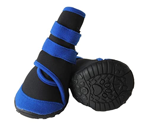Pet Life ® Performance-Coned Premium Stretch Supportive Pet Shoes - Set of 4 Blue Medium - BeesActive Australia