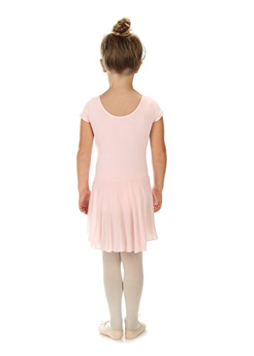 [AUSTRALIA] - Elowel Kids Girls' Ruffle Short Sleeve Skirted Leotard (Size 2-14 Years) Multiple Colors Intermediate / 6-8 Baby Pink 