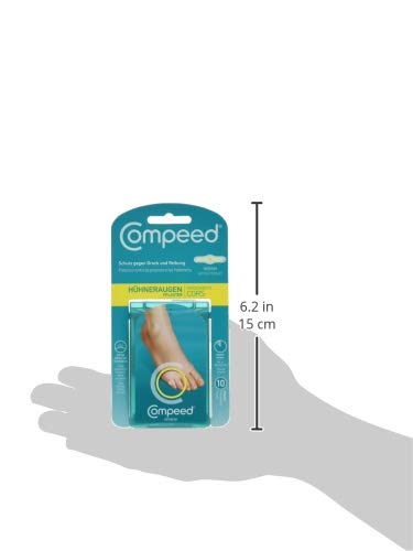 Compeed Corn Medium Size Plasters, 10 Hydrocolloid Plasters, Foot Care, Fast Natural Corn Removal, Dimensions: 1.7 cm x 6.0 cm - BeesActive Australia