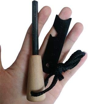 Ember Rock Fire Starter Fire Steel - Survival Magnesium Ferro Rod - Flint Striker Multi Tool & Wooden Handle for Superior Grip - Bushcraft Camping Survival Kit - BeesActive Australia