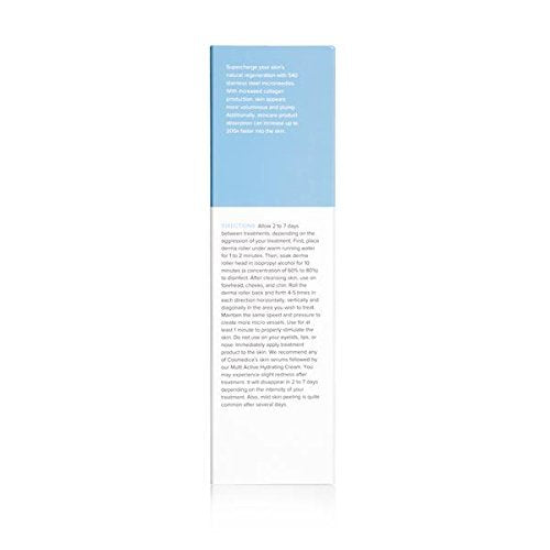 Cosmedica Microneedling Derma Roller for Face 0.25 mm Facial 540 Micro Needles, Skin Care Cosmetic Needling Instrument… (1 Count (Pack of 1)) 1 Count (Pack of 1) - BeesActive Australia
