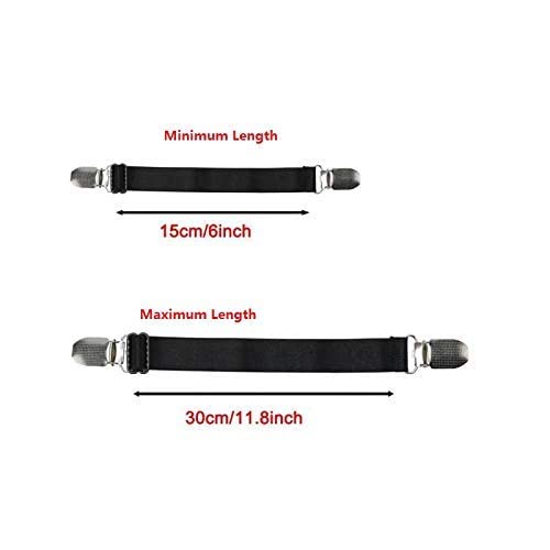 Boot Straps Adjustable,Boot Clips Stirrup Pant Leg Straps, Elastic Boot Band Pant Jeans Waist Leg Garter for Women and Men Riding Motorcycle Mitten Pants with Heavy Duty Clamps 4 Pcs - BeesActive Australia