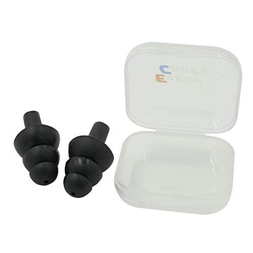 Every Cares Silicone Swimming Earplugs, 6 Pairs, Comfortable, Waterproof, Ear Plugs Swimming Showering Case Black - BeesActive Australia