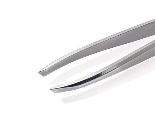 GERMANIKURE Slanted Tweezers in Leather Case - Made in Solingen Germany - BeesActive Australia