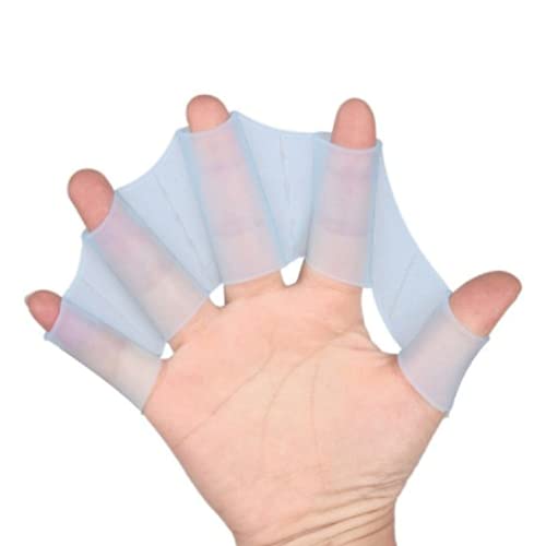 KDDOM 1 Pair Silicone Swimming Hand Webbed Silicone Swim Gear Fins Hand Webbed Flippers for Snorkeling - BeesActive Australia