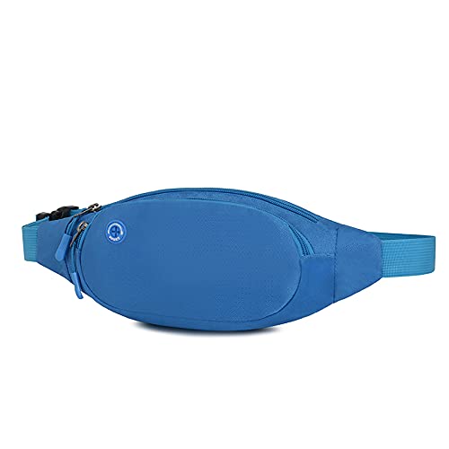 Generic, Fanny Pack Waist Pack Waist Bag for Women Men, Water Resistant Small Waist Pouch Slim Belt Bag for Running Travelling Hiking Walking Lightweight Crossbody Chest Bag Fit All Phones (Blue) Blue - BeesActive Australia