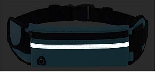Running Belt Lightweight with Zipper Front Pouch and Convenient Headphone Hole, Side Compartment and Water Bottle Holder. Holds 6-inch Smartphone in Case. Black - BeesActive Australia