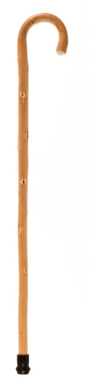 Traditional Chestnut Wooden Walking Stick with a Crook Handle and Ferrule NHS Style (915mm) 915mm - BeesActive Australia