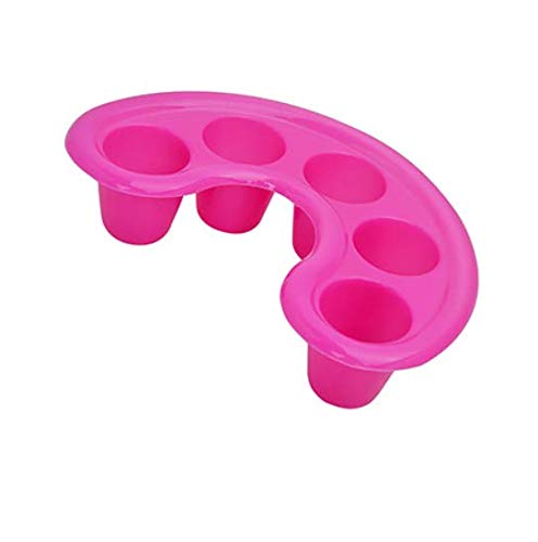 LASSUM 2 Pieces Nail Art Tips Hand Soak Bowl Tray Manicure Soaking Remover Tool, Black & Pink - BeesActive Australia