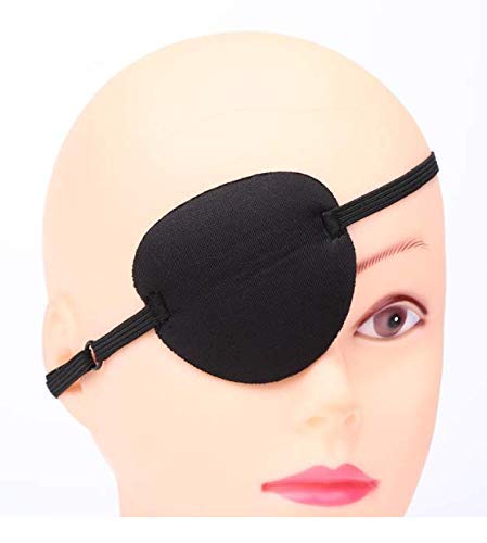 DNHCLL Adults And Kids Black Adjustable Soft and Comfortable Sponge Eye Patch Strabismus Eye Mask With Buckle For Recovery Eye And Cure Children Lazy Eye - BeesActive Australia