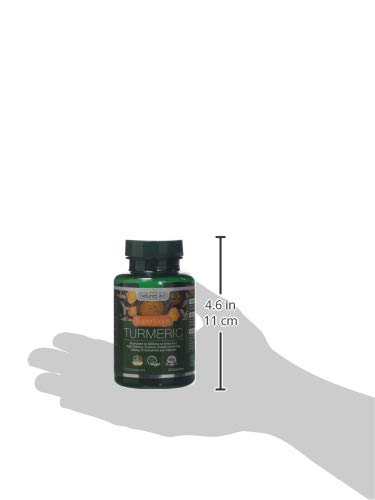 Natures Aid Turmeric 8200 mg, High Potency Extract plus Whole Herb, 200mg Curcumins, Vegan, 60 Capsules 60 Count (Pack of 1) - BeesActive Australia
