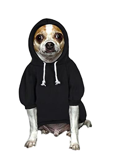 Blank Dog Sweatshirt Pet Hoodie for Dogs Doggie Clothes Large Black - BeesActive Australia